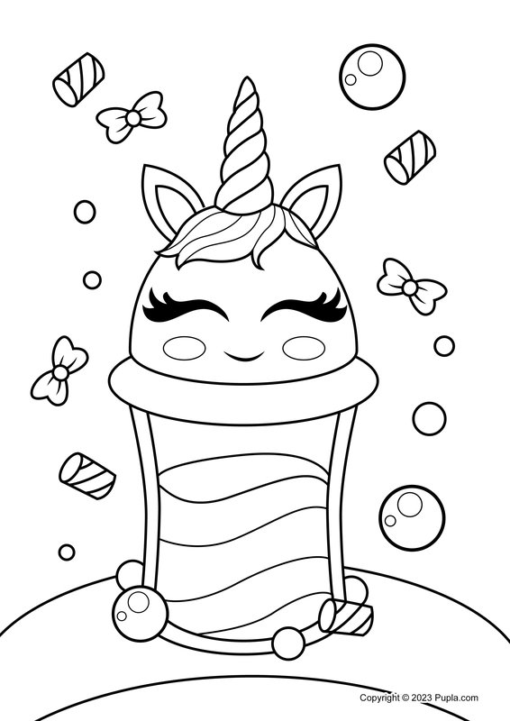Bebida De Unicornio coloring page for children