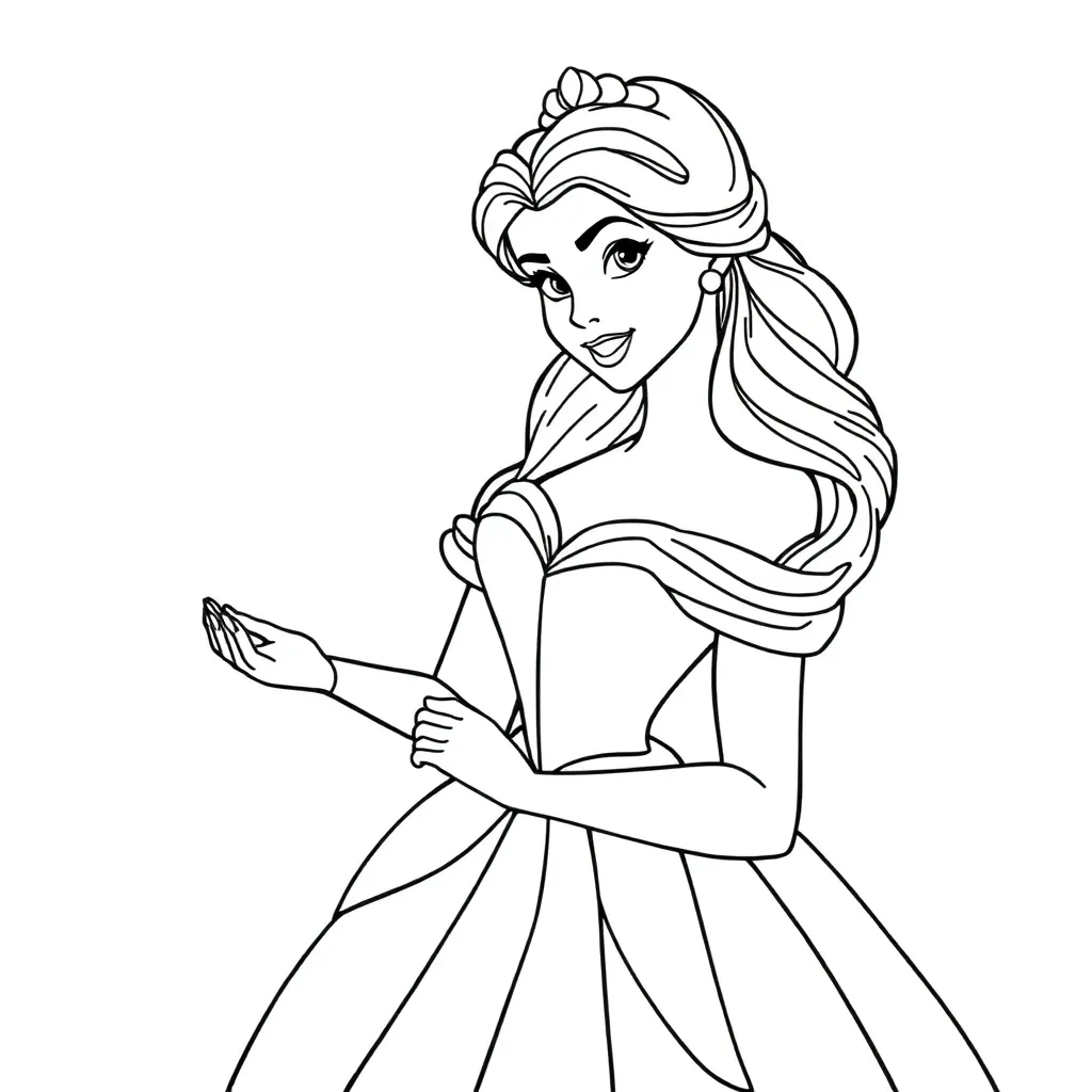 Belle coloring page for children