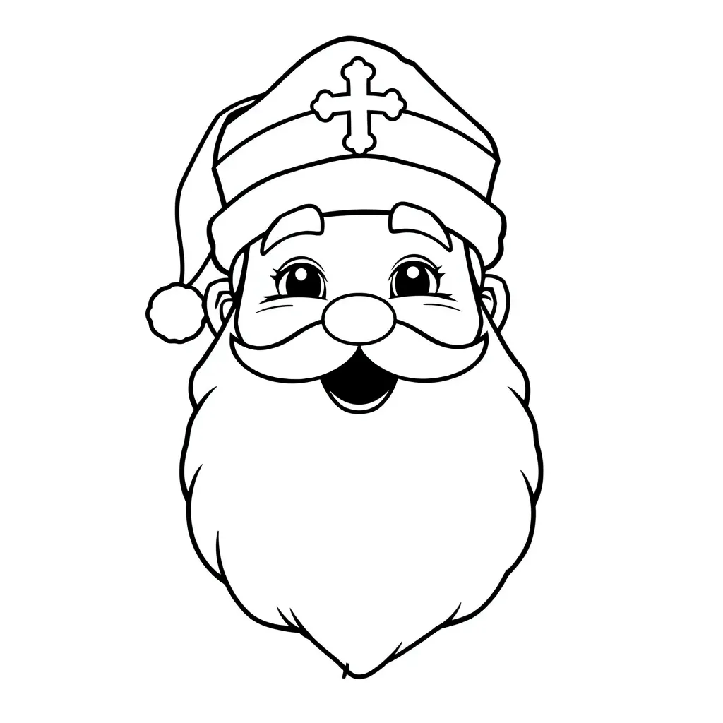 Blije Sint coloring page for children