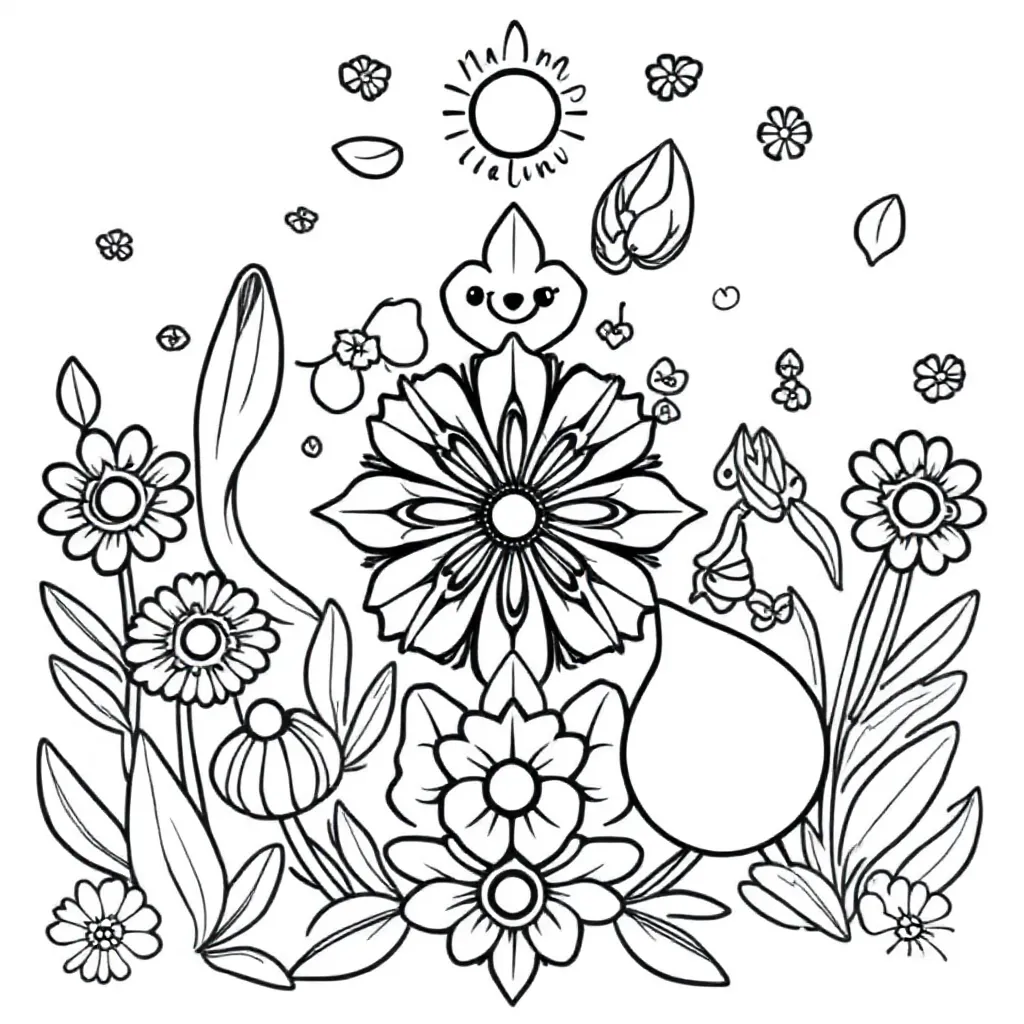 Bloemen coloring page for children