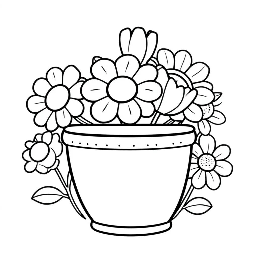 Bloemen coloring page for children