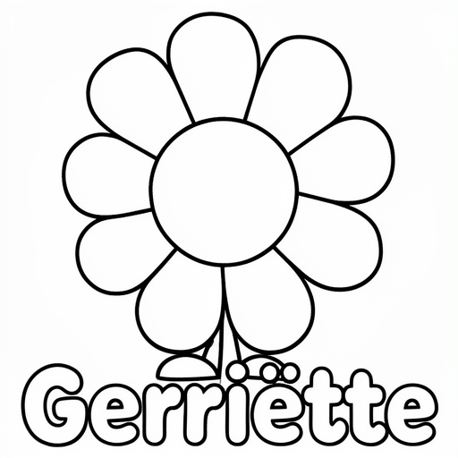 bloemen kleurplaat voor kinderen