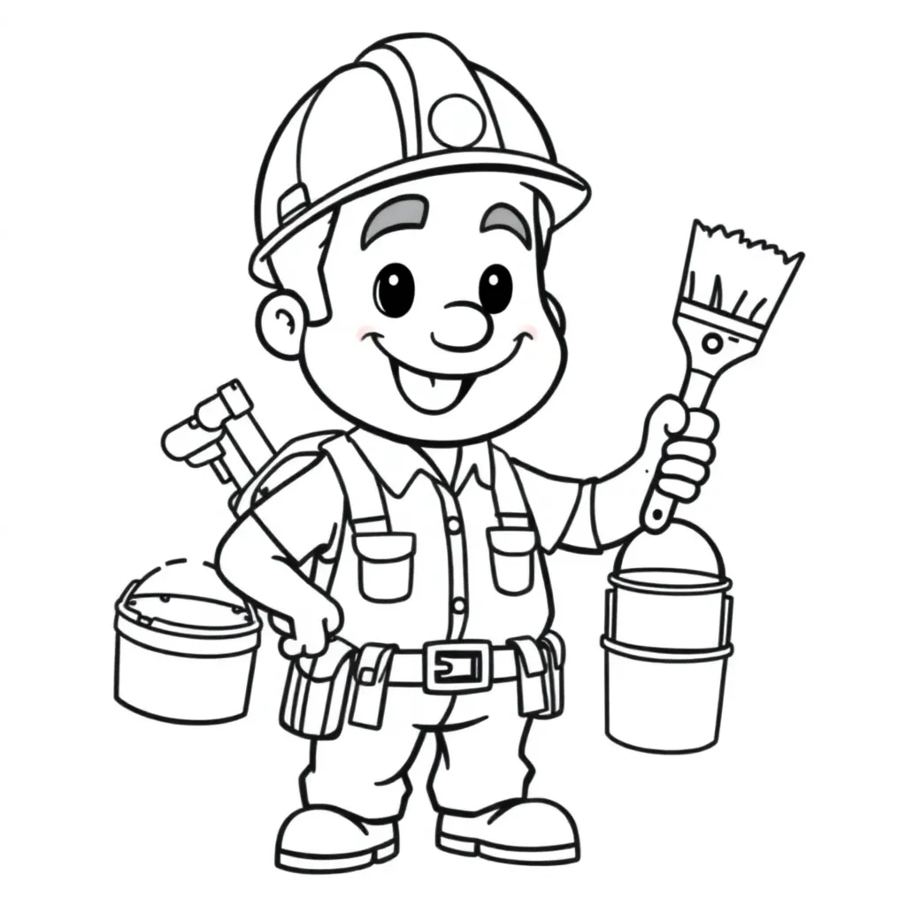 Bob Bouwer Constructie Gereedschap Kinderen coloring page for children