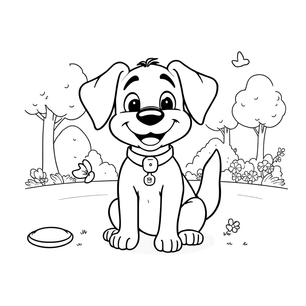 Feuille de coloriage Bobby le Chien