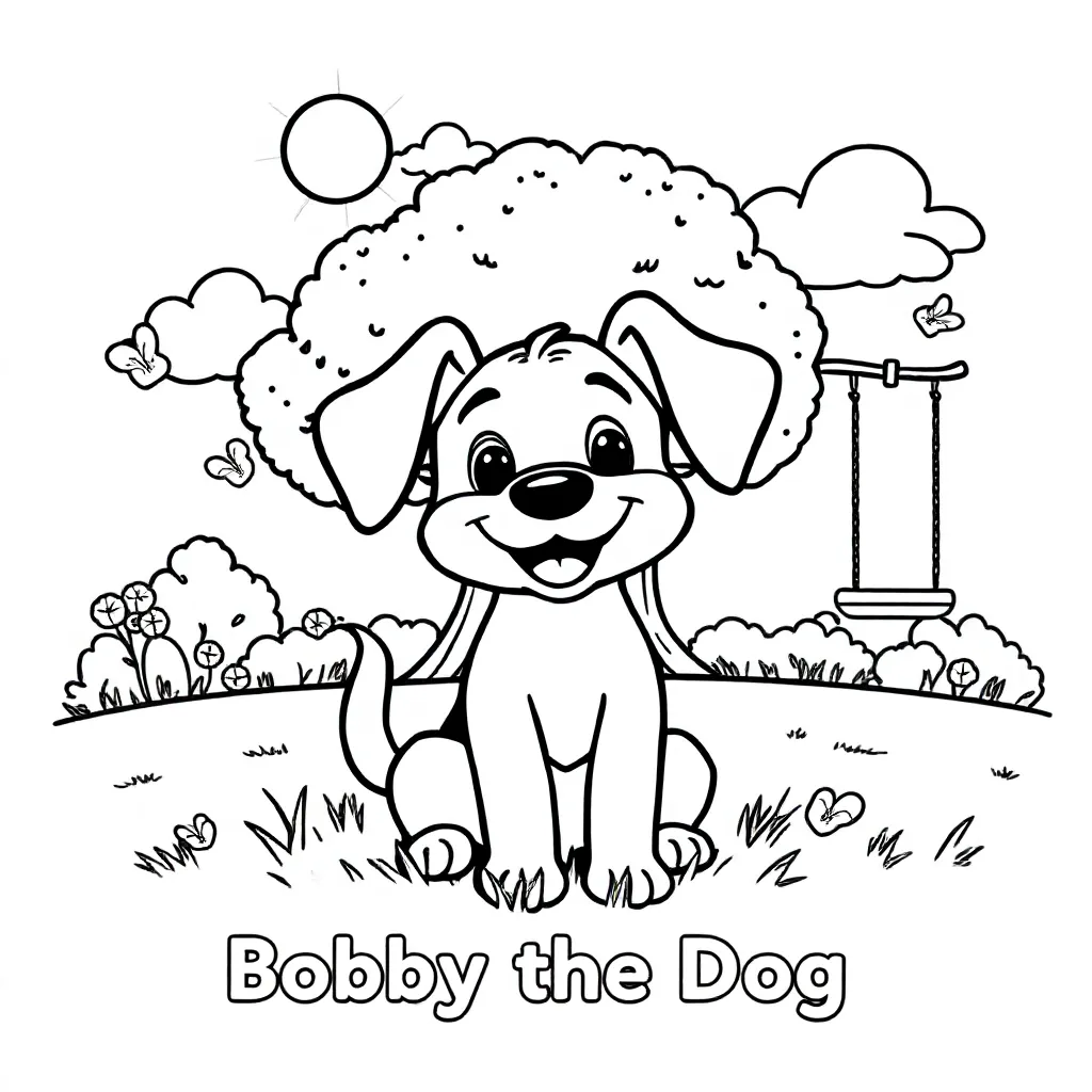 Feuille de coloriage Bobby le Chien