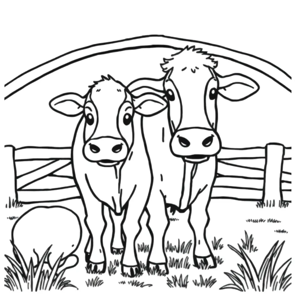Boerderij Dieren Landelijk Gezellig Natuur coloring page for children