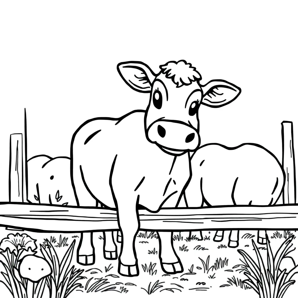 Boerderij Dieren Landelijk Tractor Schuur coloring page for children
