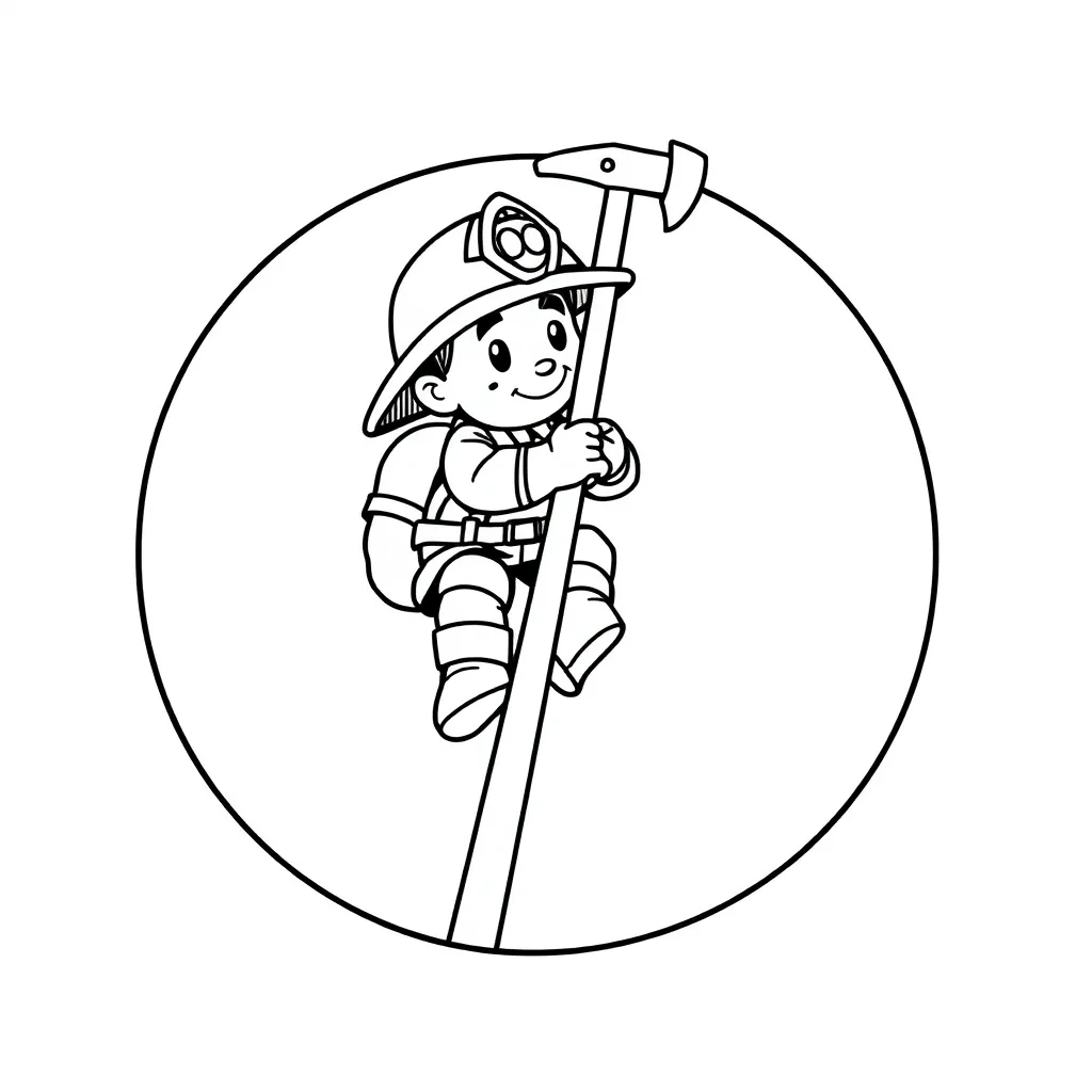 Brandweerman Sam Held Actie Redding coloring page for children