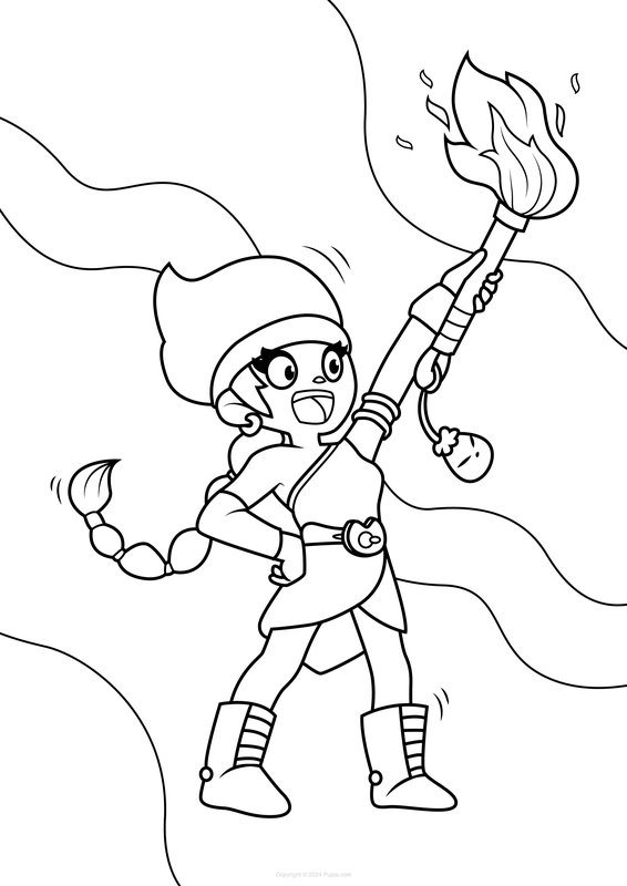 Malvorlage Brawl Stars Amber