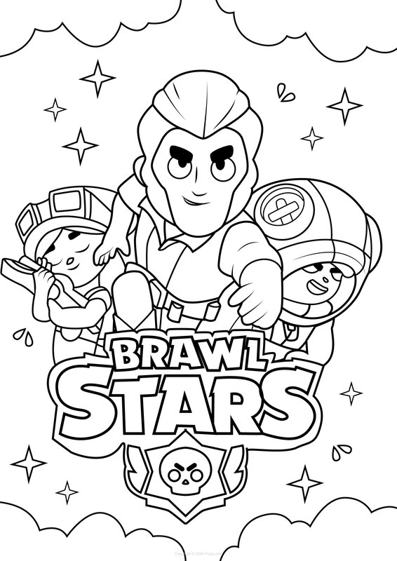 Brawl Stars Poster coloring page for children