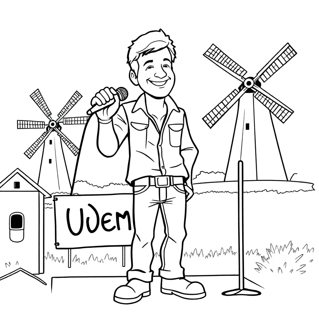 Bruce Springsteen In Uden Noord Brabant coloring page for children