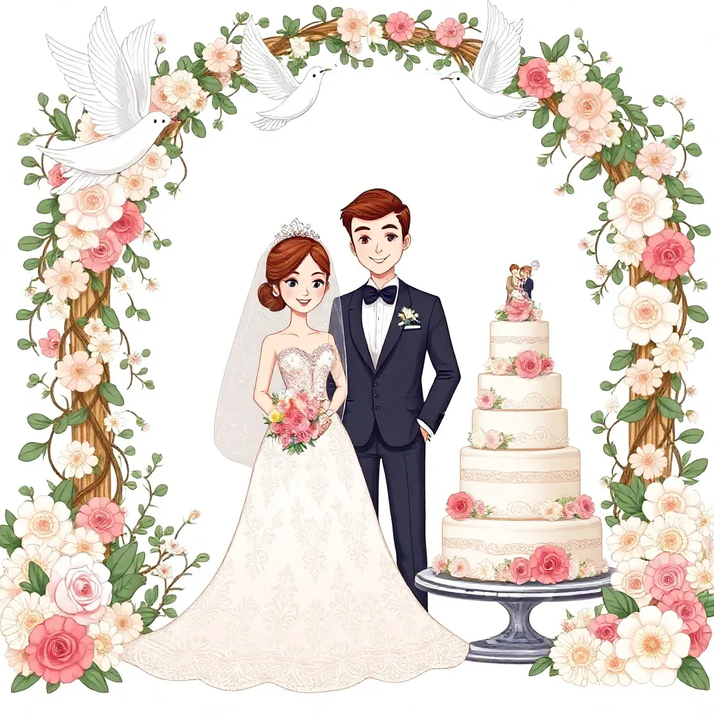 bruiloft coloring page for children