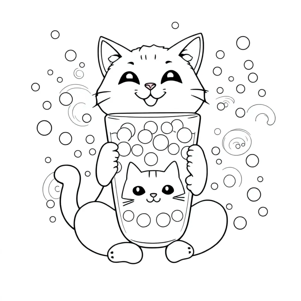 Bubble Thee coloring page for children