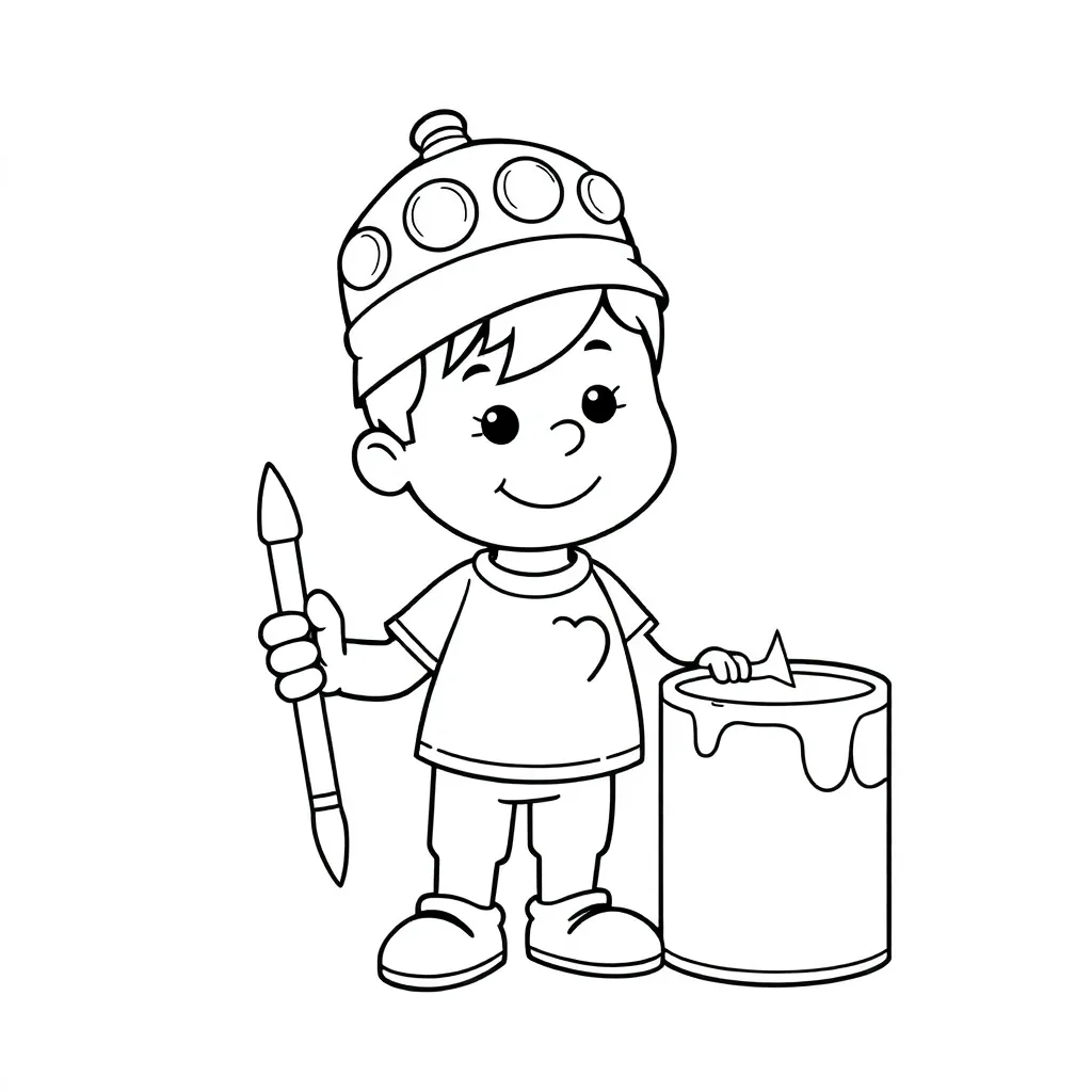 Bumba Clown Vrolijk Creatief Kinderen coloring page for children