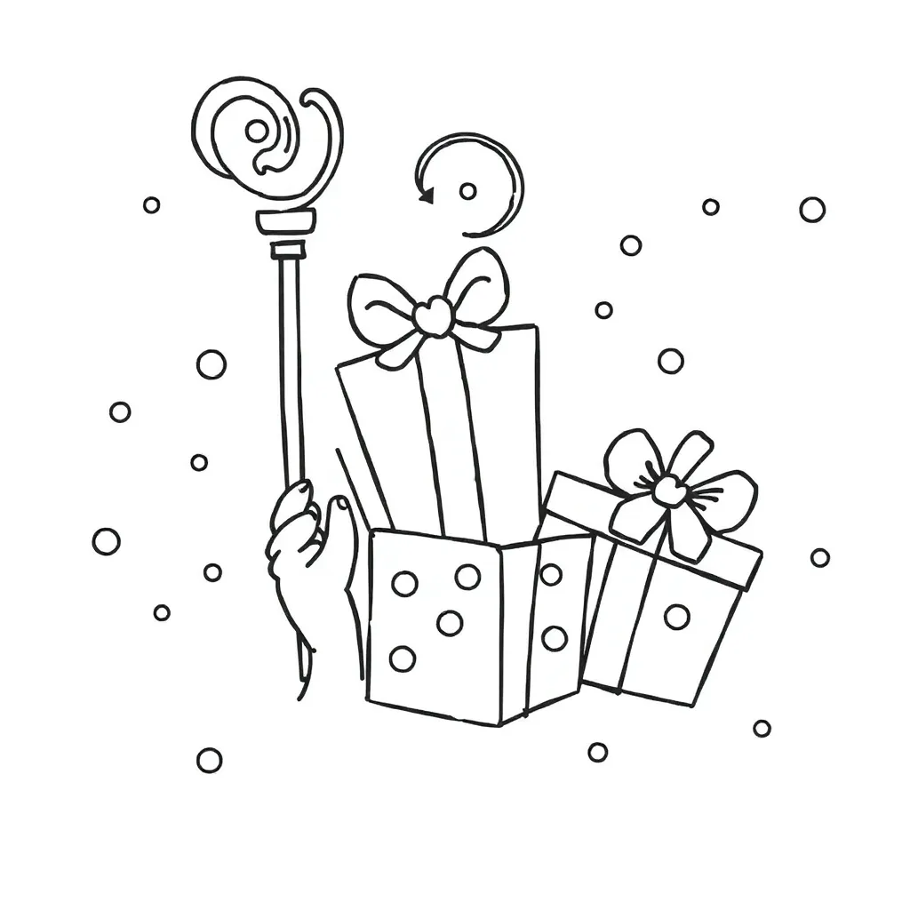 Cadeautjes Van Sint En Piet coloring page for children