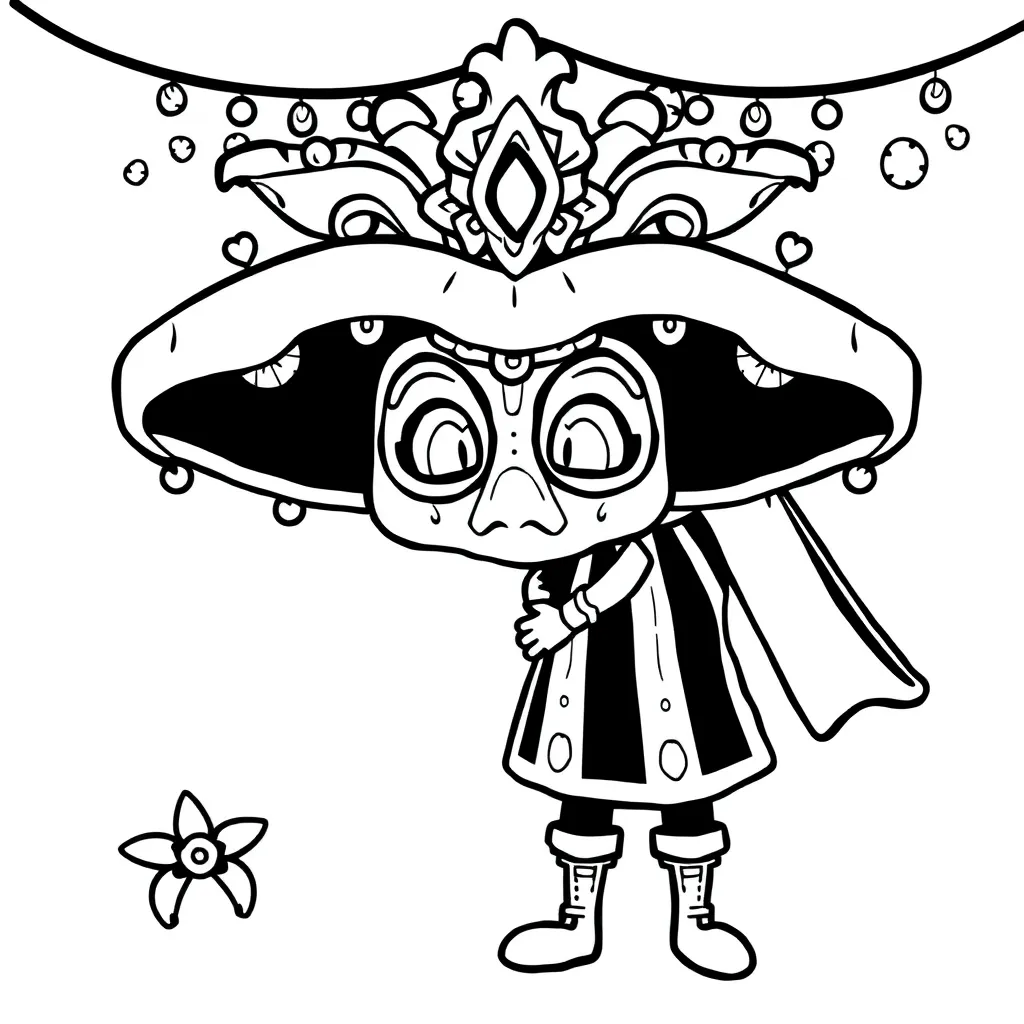 Carnaval Feest Kostuum Optocht Vrolijk coloring page for children