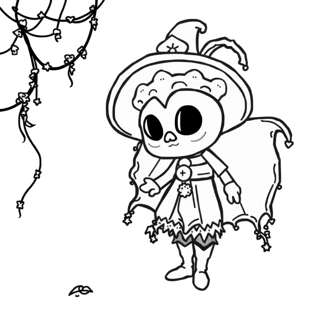 Carnaval Feest Kostuum Vrolijk Kinderen coloring page for children