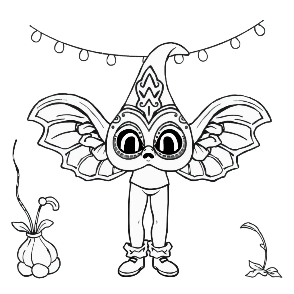 Carnaval Feest Kostuum Vrolijk Kinderen coloring page for children