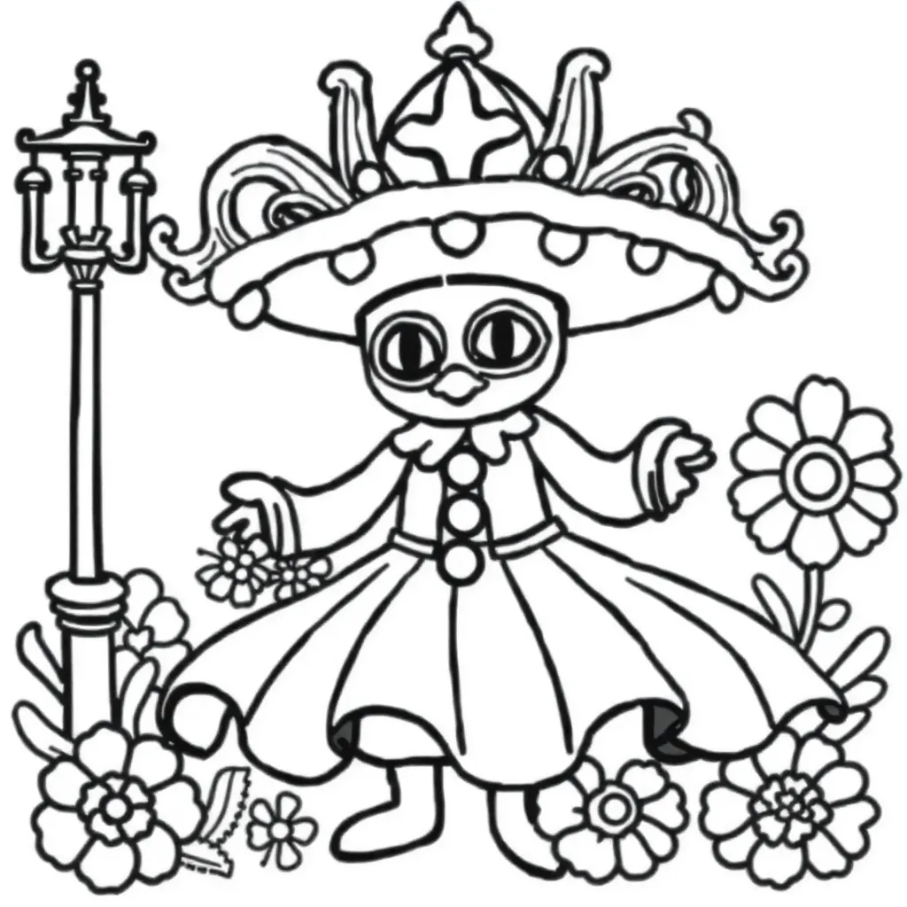 Free Carnival Costume Coloring Page - Fun & Colorful Coloring Sheet