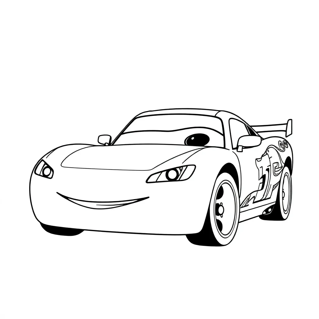 Cars Animatie Disney Pixar Racewagens coloring page for children