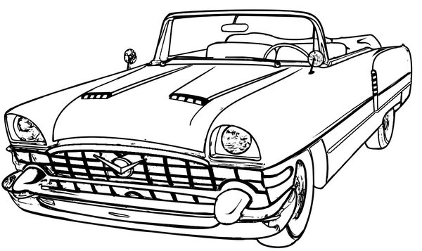 Cars Chevy Convertible coloring page for children