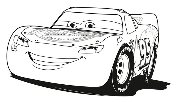 Cars Lightning Mc Queen coloring page for children