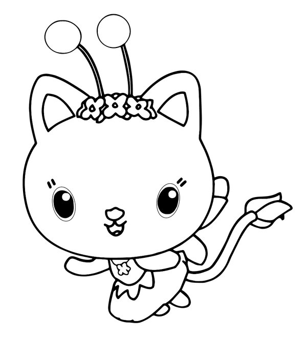 Casa De Munecas De Gabby Kitty Fairy coloring page for children