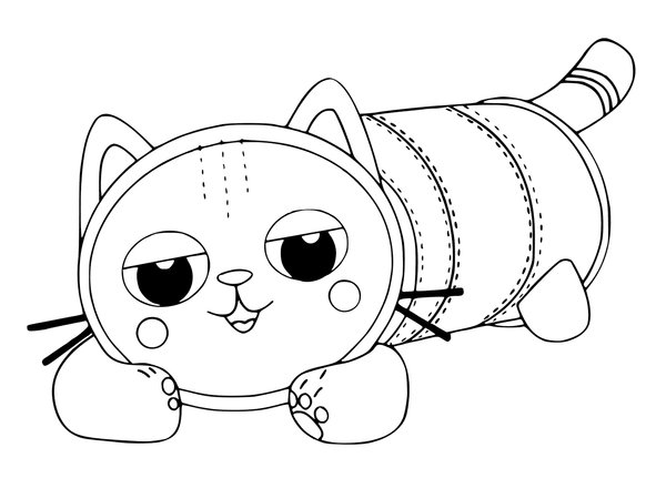 Casa De Munecas De Gabby Pillow Cat coloring page for children