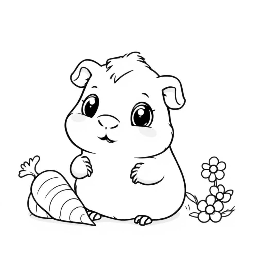 Cavia coloring page for children