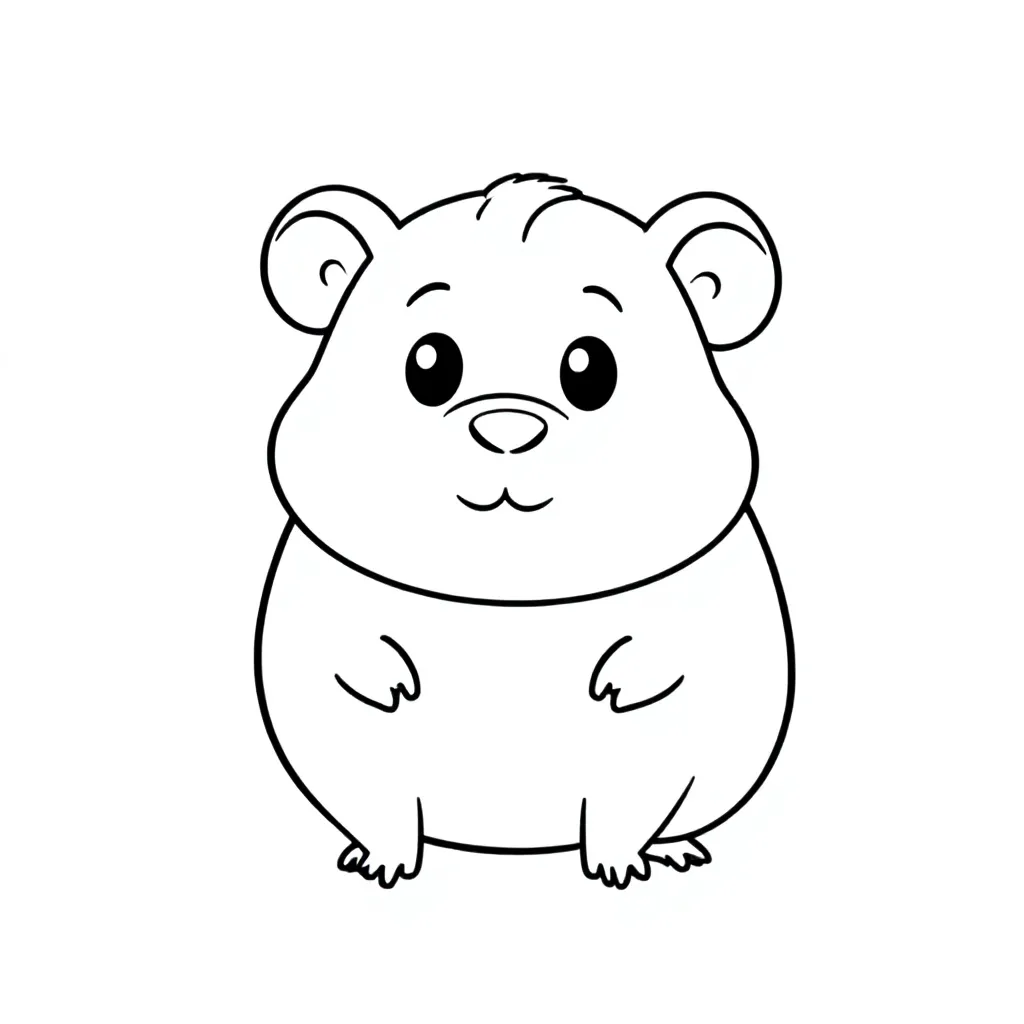 Cavia kleurplaat voor kinderen