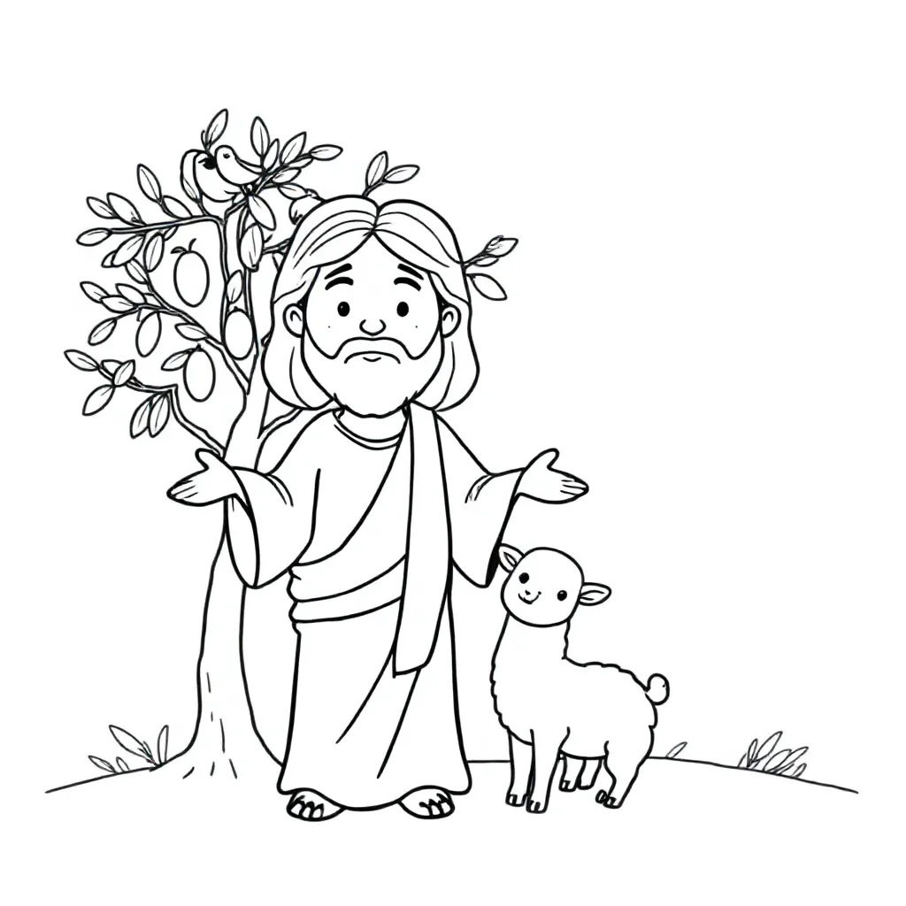 Christelijke Kleurplaat coloring page for children