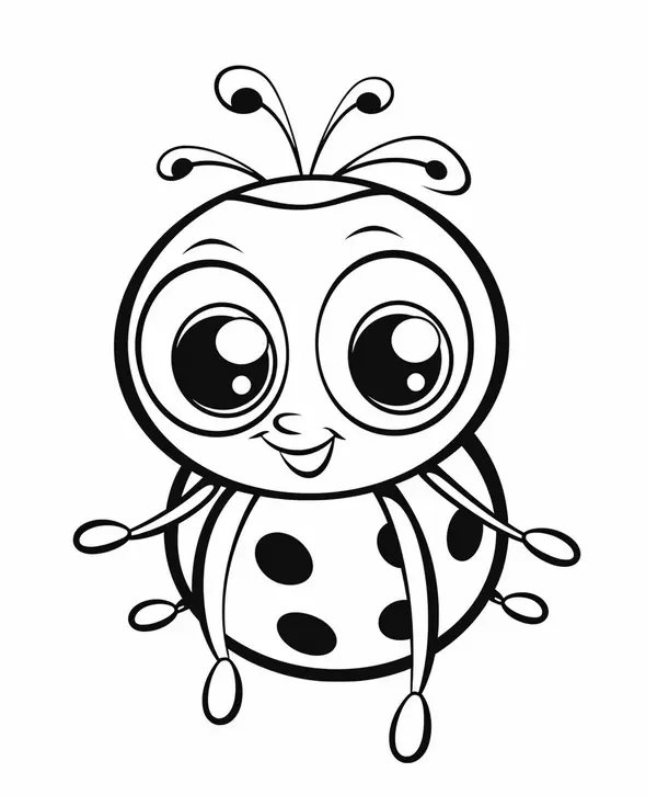 Coccinelle Tres Mignonne coloring page for children