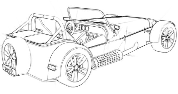Coches Donkervoort coloring page for children