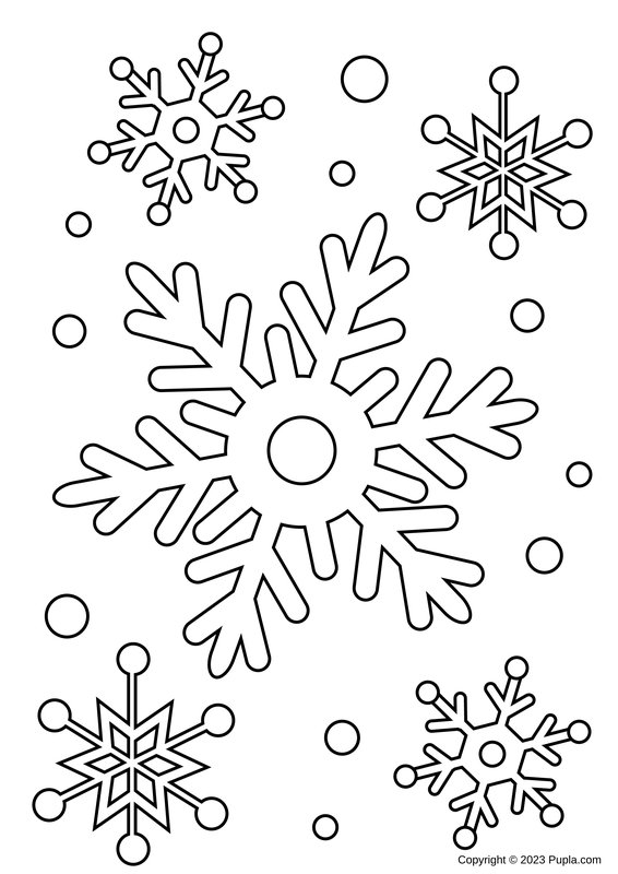 Cristaux De Neige coloring page for children