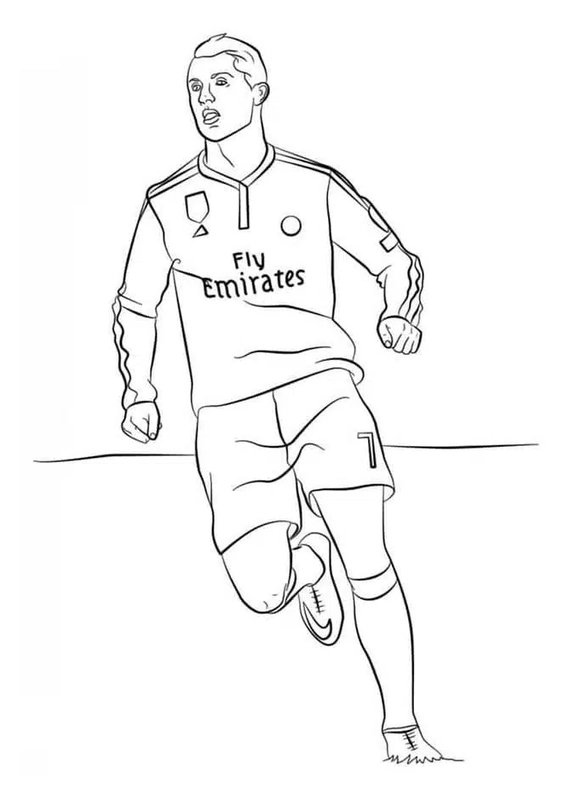 Cristiano Ronaldo Court coloring page for children