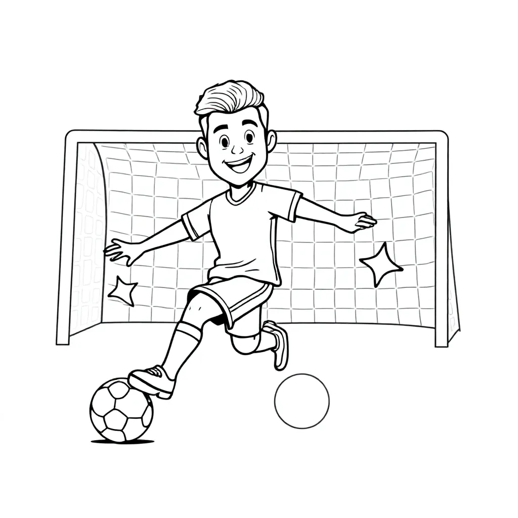 Cristiano Ronaldo coloring page for children