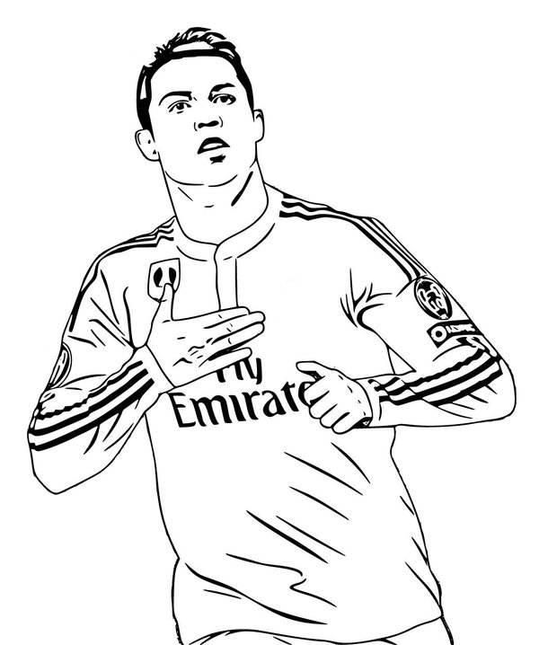 Cristiano Ronaldo Viert Doelpunt coloring page for children