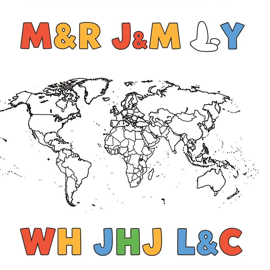 Mapa del mundo para colorear para niños