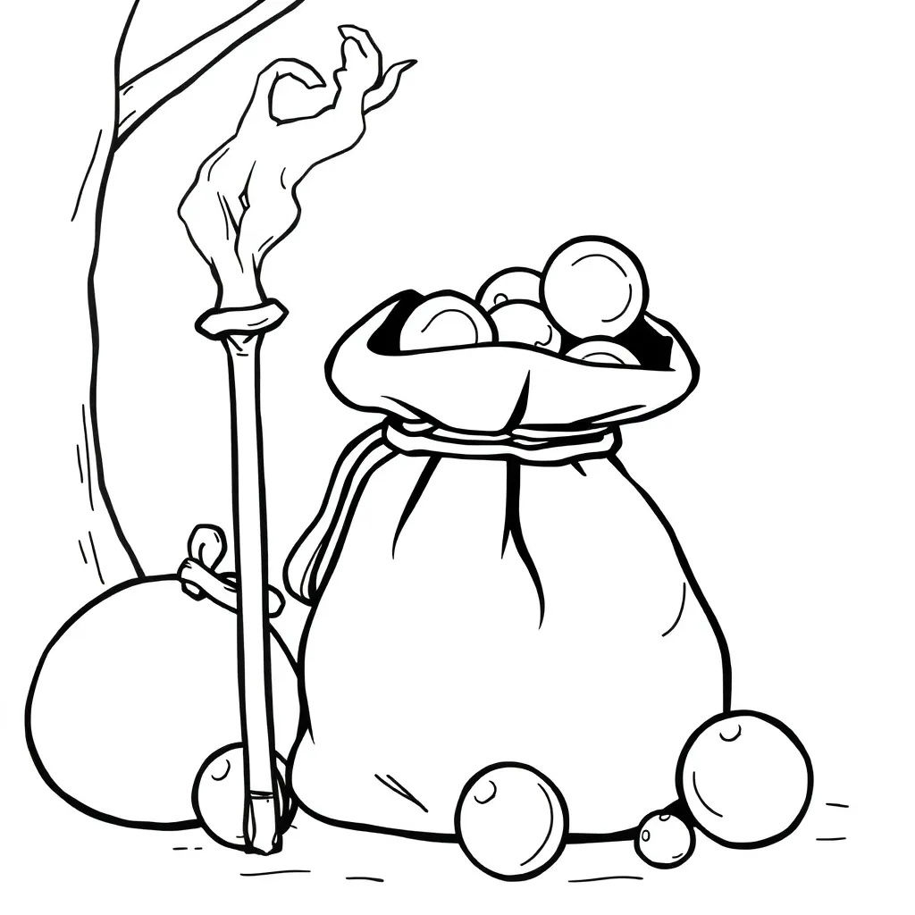 De Zak Van Sinterklaas Kleurplaat coloring page for children
