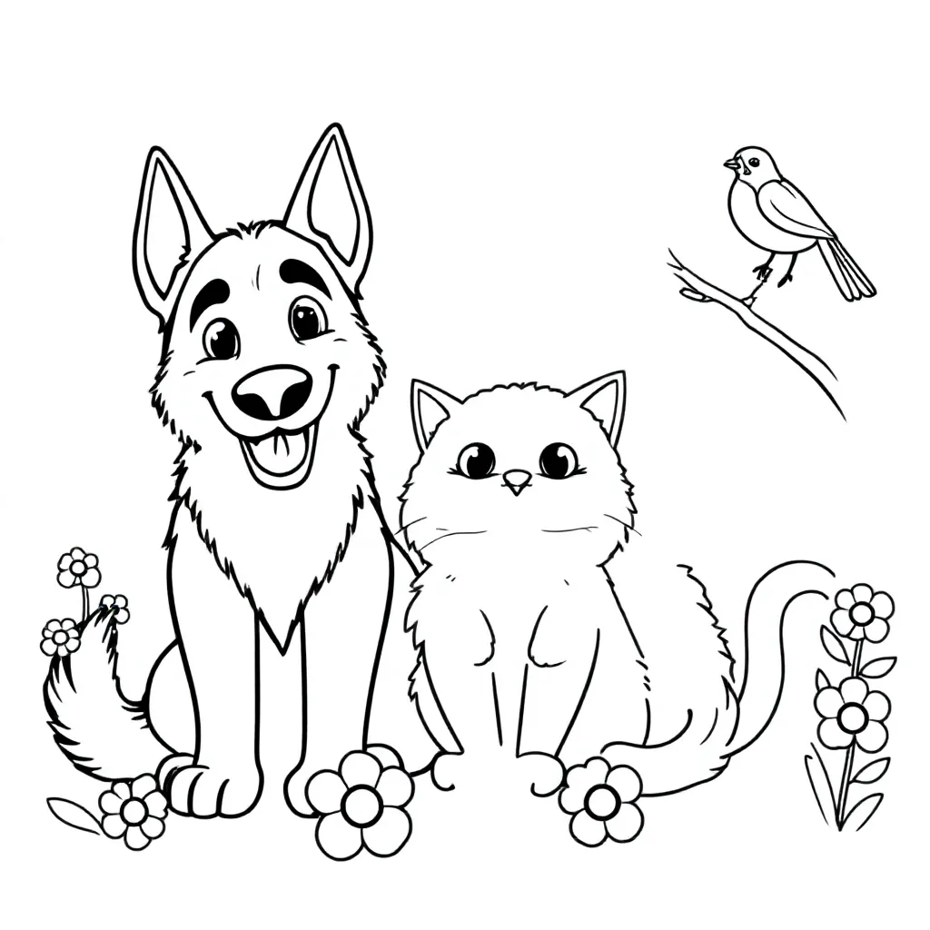 Dieren coloring page for children