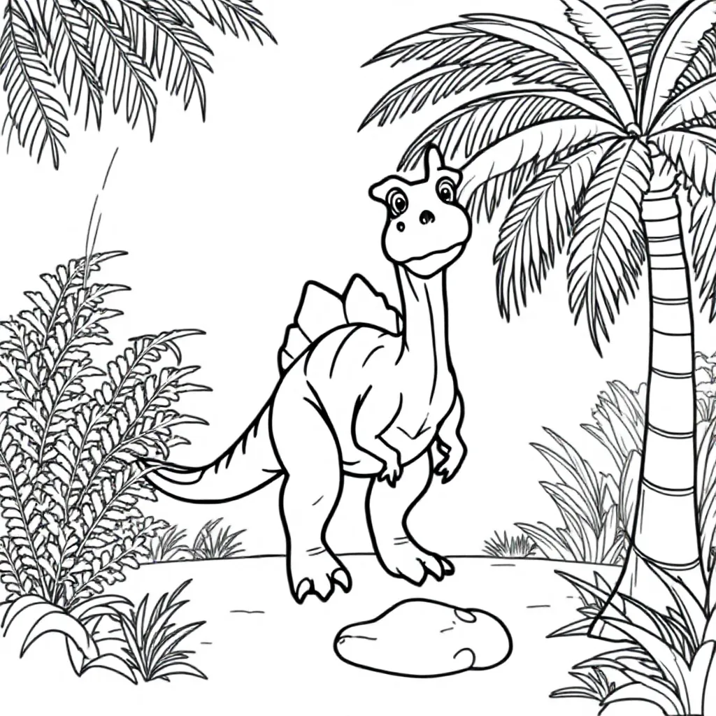 Dilophosaurus kleurplaten voorbeeld