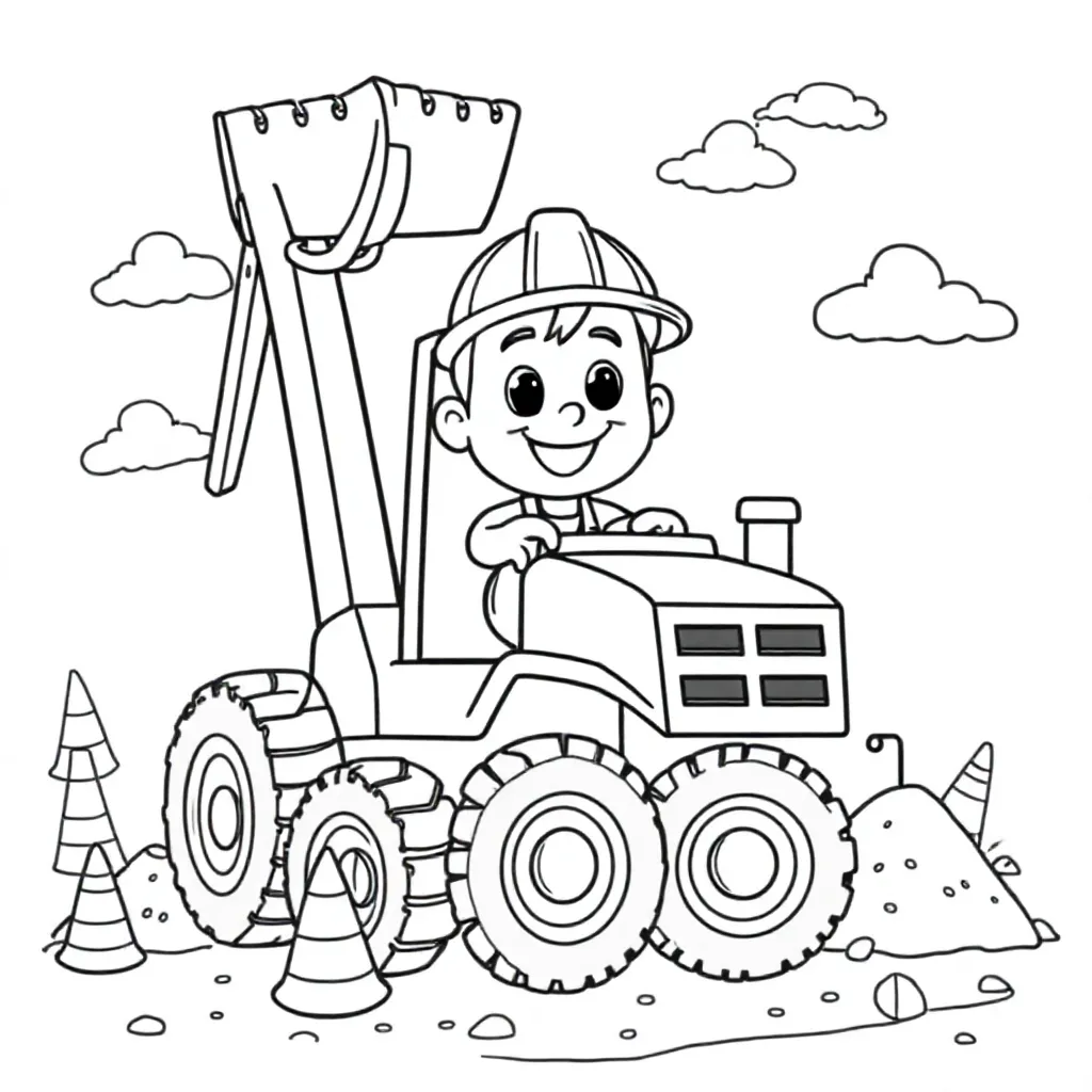 Dini In Graafmachine coloring page for children
