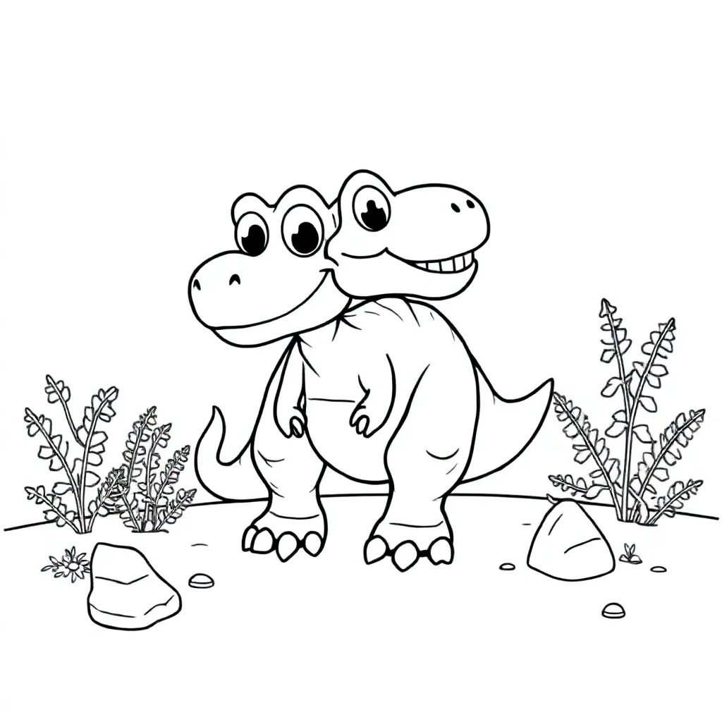 Dino coloring page for children
