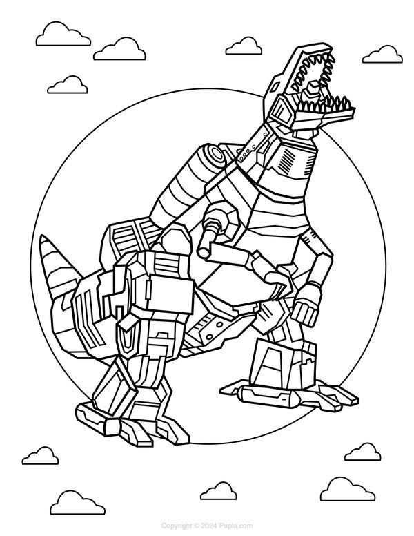 Dinobot coloring page for children