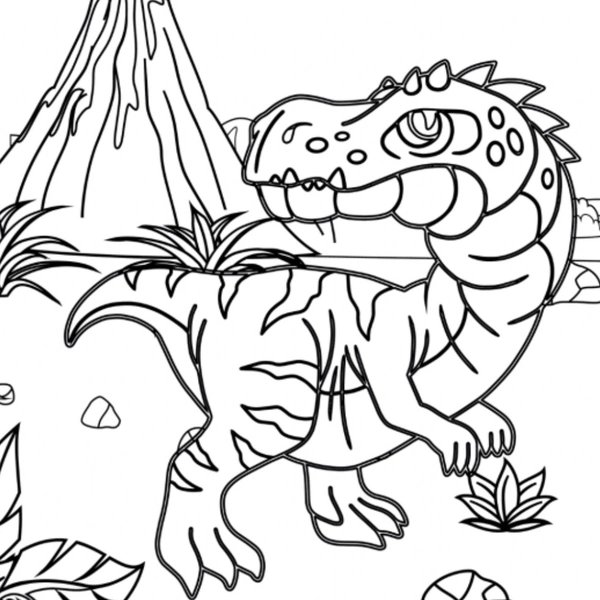 Dinosaurier Giganotosaurus coloring page for children
