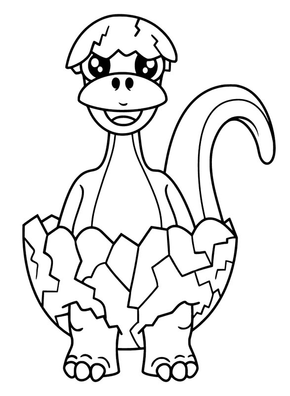 Dinosaurus Ei coloring page for children