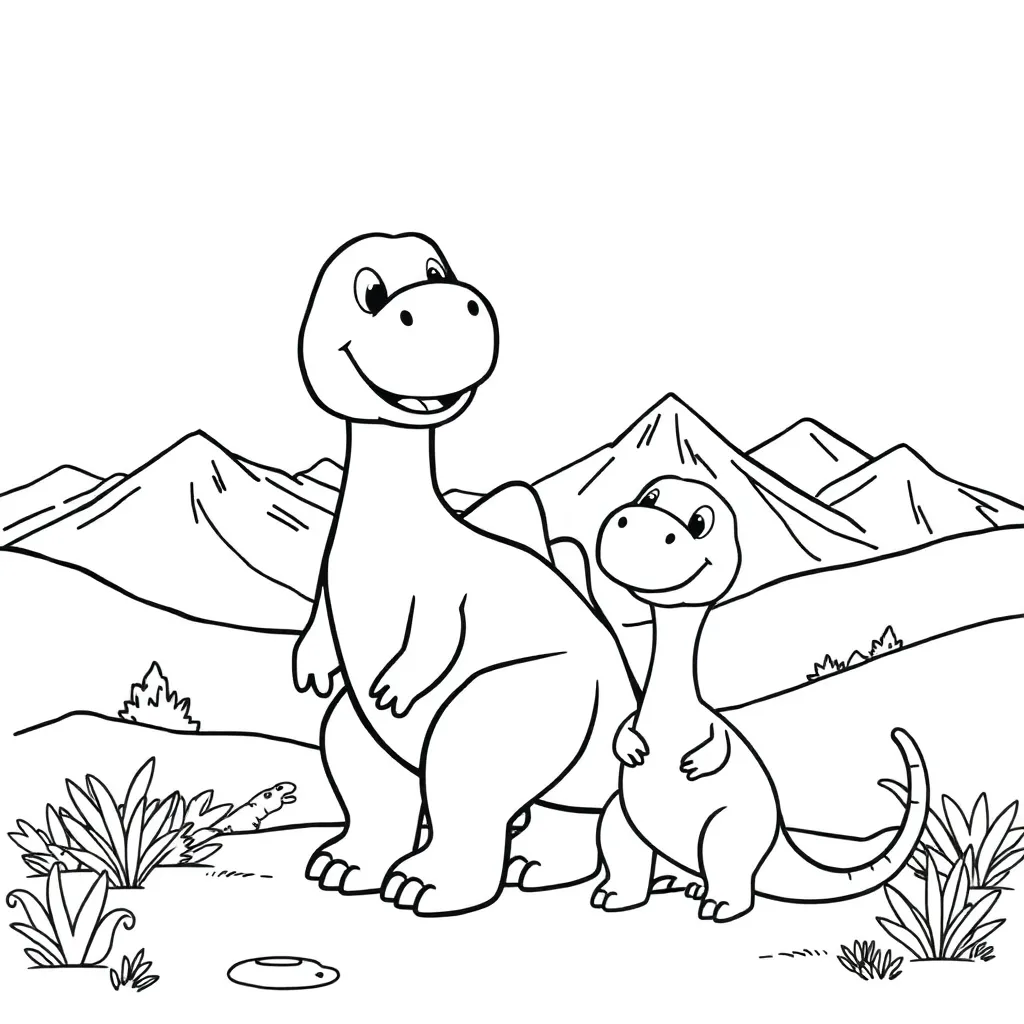 Dinosaurus Kleurplaten coloring page for children