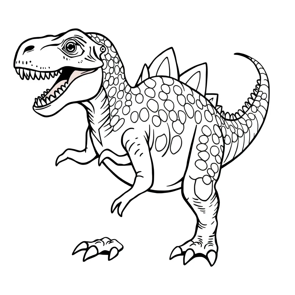 Dinosaurus Prehistorisch Avontuur Schubben Educatief coloring page for children