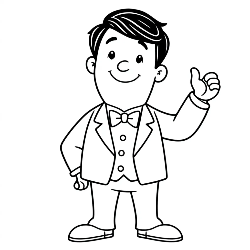 dirigent kleurplaat voor kinderen