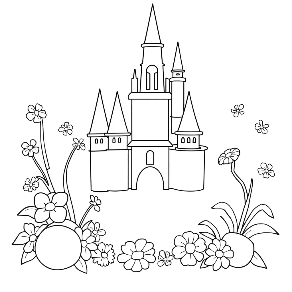Plantilla de colorear gratis de princesas Disney.  Cuentos de hadas.  Dibujo creativo para niños.  Coloración.